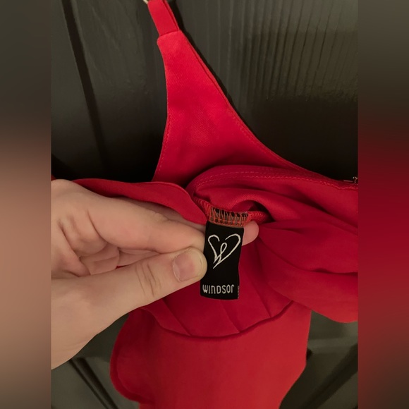 Red Ruffle Dress - Picture 2 of 2